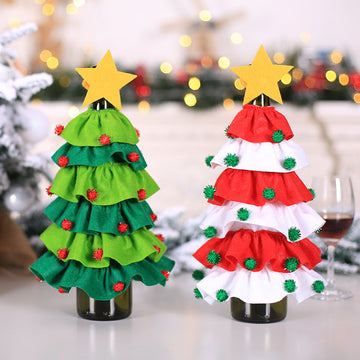 Wine Bottle Cover Christmas Ball Tree for Home Decor Xmas Gift
