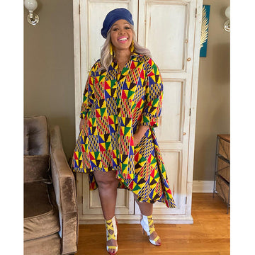 Bold and Beautiful in Large Size African Fashion Dress