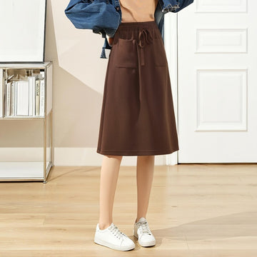 Elastic Waist Loose Slimming Women's Skirt