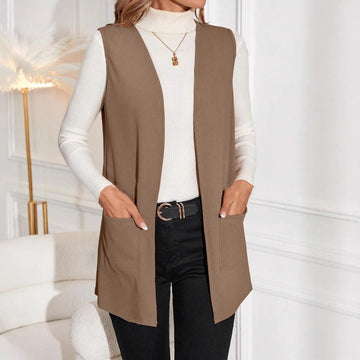 Stylist Women New Knit Casual Cardigan Sleeveless