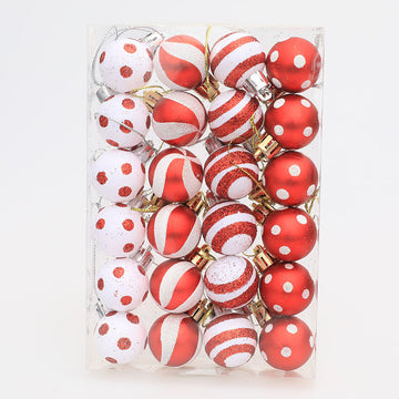 24PCS Christmas Ball 3 Cm Christmas Gift