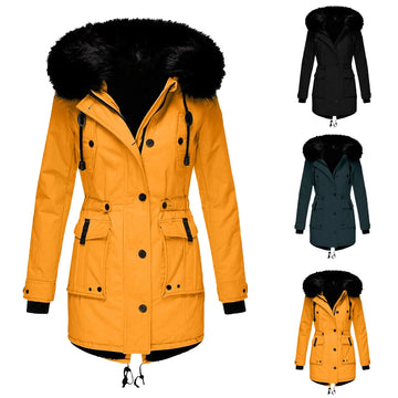 Winter Hooded Padded Coat – Thick Cotton Parka Overcoat