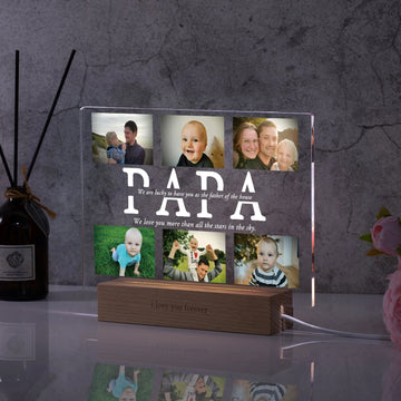 Birthday Party Gift Ideas | Custom Acrylic Lamp Personalized Photo | Bedroom Night For MOM DAD LOVE & Christmas Gift