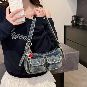 Fashionable Denim Handbags For Ladies | Crossbody Bag, Y2K Cloth bag Shopping