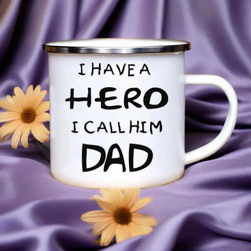 Dad You're Not Old You're A Classic Print Funny Enamel Coffee Cup | The Father's Day Gifts