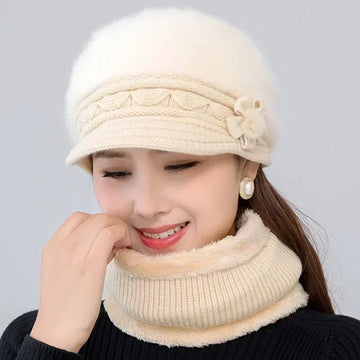 Women Winter Hat| Keep Warm Cap Add Fur Lined Hat | Winter Knitted Hat