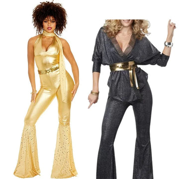 70s Hippie Fashion - Hippie Party Outfit with Bell Bottoms & Retro Top Theme Parties