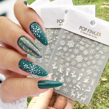 3d Winter Nail Art Stickers for Christmas Beauty