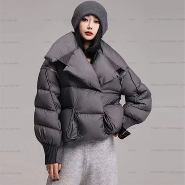 Winter Puffer Jacket Women | Short 90% White Duck Down Coat Female Streetwear