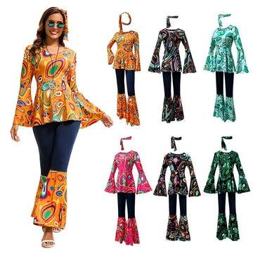 Authentic 70s Disco Fashion | Headband Set Female Halloween Party Retro Disco Dress Up