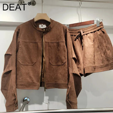 Short Coat For Women Winter | Elastic Wasit Wide Leg Shorts Female Trendy