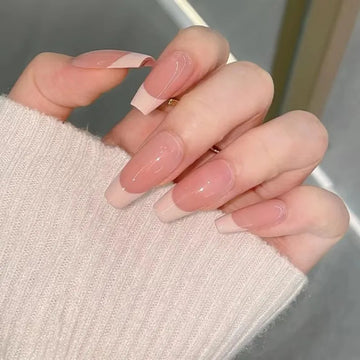 10pcs September Nails Simple | French Simpler False Nails for Hands | Cheap Long Medium Short
