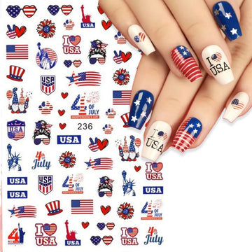 Festive Nail Sliders for Independence Day Manicure