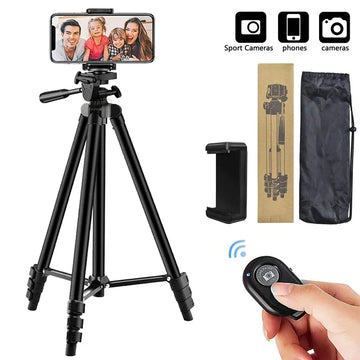 Tripod For Phone Camera | Bluetooth Remote Phone Holder Lightweight Universal Photography