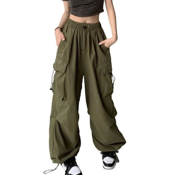 Retro Cargo Pants Women Fashion Streetwear High Waist Thin Sweatpants | Street Style Outfits Casual