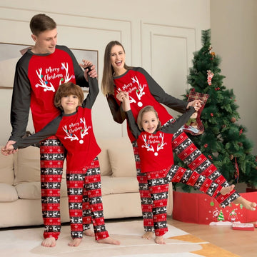 Christmas Family Matching Outfits | Kids 2 Pieces Suit Baby Romper Cute Loose Sleepwear