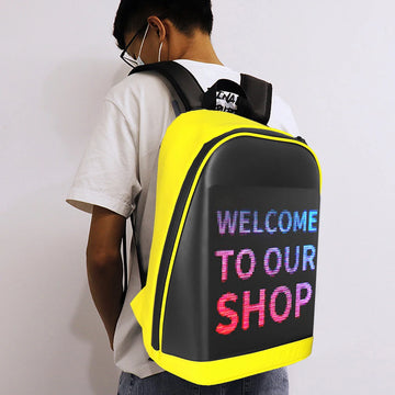 LED Display Backpack | Walking Billboard Backpack | Wireless Wifi App Control School Bag Women Men