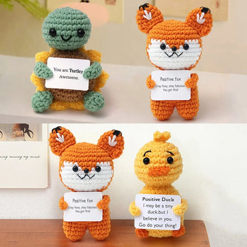 Handmade Gift Ideas For Friends | Crochet Positive Energy Dolls Cute Mini Pocket Crafts |Animals Gifts