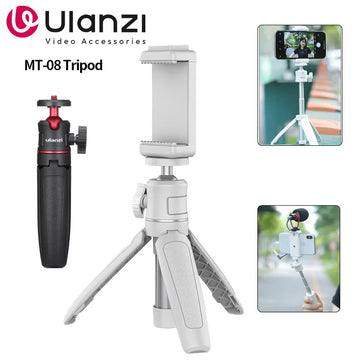 Ulanzi MT-08 Mini Tripod White Color Foldable Tripod Monopod Mount 1/4'' | Foldable Mini Tripod