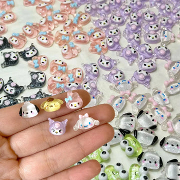 50 diy Nail Ideas | Mini Animal Sanrio Series DIY Nail Charm for Girl Festival Gift