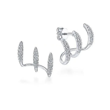 Stud Earrings For Women | with Crystal Gold Earring AAA Stone Modern Design