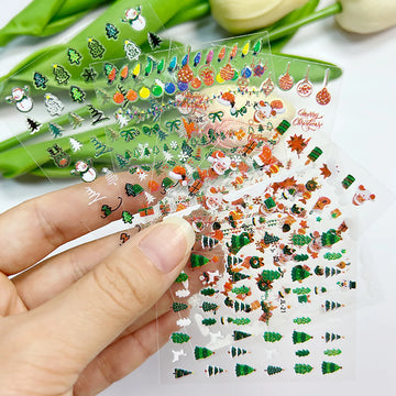 Christmas simple snowflake nail art Stickers for Dating Daily Life Use
