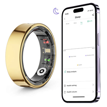 Smart Ring with Display | R09 Smart Ring Heart Rate Blood Oxygen Sleep Monitoring Health Fitness Rings