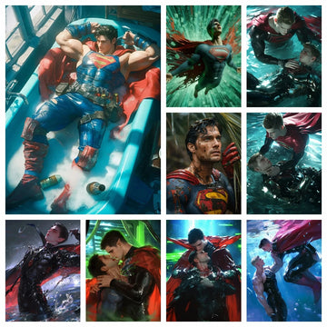 Marvel Diamond Art Painting Kit | Superman Art Print | Vampire Embroidery Handmade Cross Stitch DIY |Home Decoration