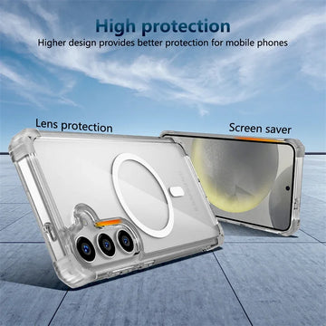 Transparent Shockproof Phone Case | Samsung Galaxy S25 edge S24 S23 S22 S21 Note 20 Ultra Plus FE S24FE
