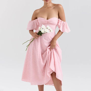 Fall Sleeveless Dress | Avrilyaan Short Puff Sleeves Off Shoulder Backless Sexy Dress | Long Fall Dress