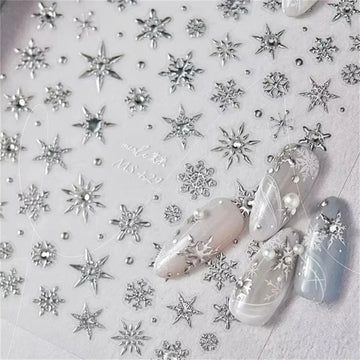5D Laser Winter Snowflake Christmas Manicure