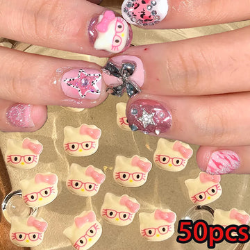 50 hello kitty cartoon nails | Cute Y2K Manicure Decor