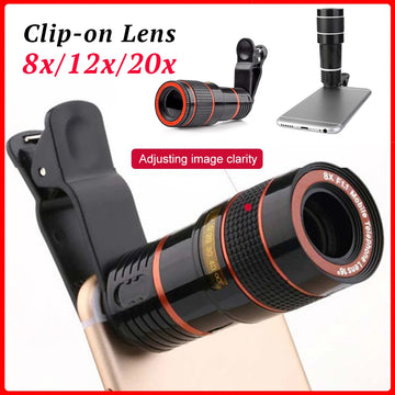 Mobile Phone Lens | Universal Clip 20X Zoom Cellphone Telescope Lens | Smartphone Camera Lens