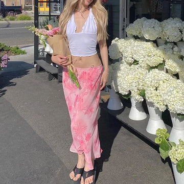 Streetwear Outfit Ideas | Women's Clothing Vintage Half Dress | Floral Straight Loose Skirt
