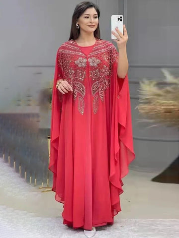 Abayas For Women | Chiffon Boubou Muslim Fashion Dress | Eid Occasions