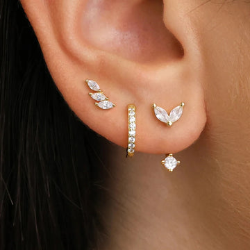 3 Pairs Exquisite Stainless Steel huggie hoop earrings | Unique Cartilage Earring
