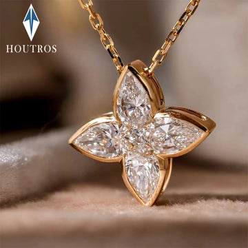 Unique Gift For Girlfriend Birthday | Flower Pendant Necklace for Women