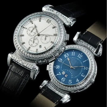 2025 Luxury Brand Multifunctional Chronograph Quartz Watches For Couple | Waterproof Leather Strap Watch