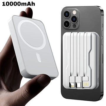 Power Bank Portable Charger 10000mAh - 15W Wireless Fast Charger