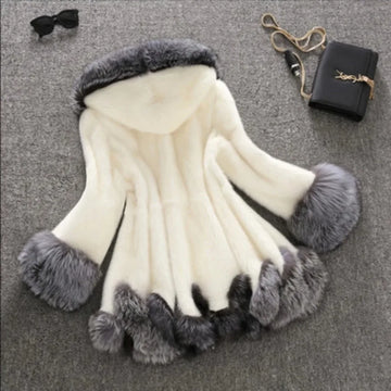 Hooded Faux Fur Jacket Women | Thick Autumn Winter Korean Maxi Coat Long Warm Luxury Fur Parkas