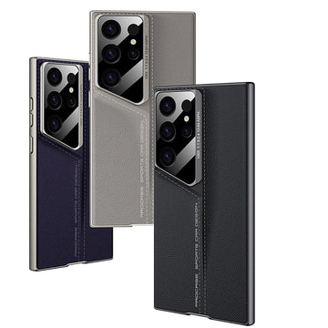 Vegan Leather Phone Case For Samsung Galaxy S23 S24 S25 Ultra | Anti-knock Hard Shell