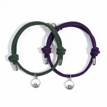 Valentine Gift For Girlfriend | Adjustable Sea Mountain Magnatic Bracelet | Forever Love Relationship Bracelet