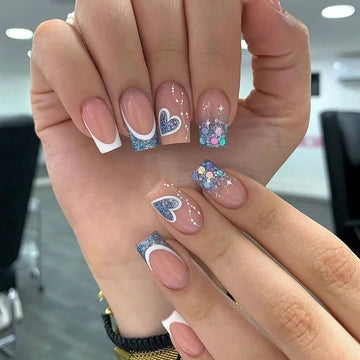 24 Jelly Nails Design | Charms Nails Tips Acrylic Press Short Square Girls