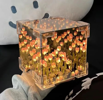 DIY Tulip Flower Cube | Three-Dimensional Small Night Lamp Material Package for Girlfriend