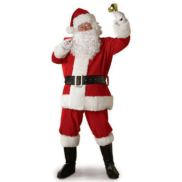 5Pcs S-3XL Adult Christmas Santa Claus Costume | Santa Claus Role Cosplay Fancy Dress