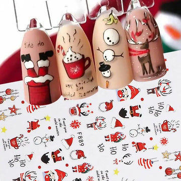1pcs 3D Christmas Nail Stickers Design Manicure Decoration