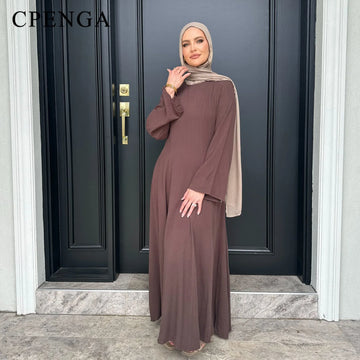 Muslim Eid Dresses | Summer Arabic Muslim Women Modest Dress | Eid Abay Outfit | Holiday Dresses