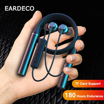 EARDECO 180 Hour Playback Bluetooth Headphone with Mic | Most Durable Neckband