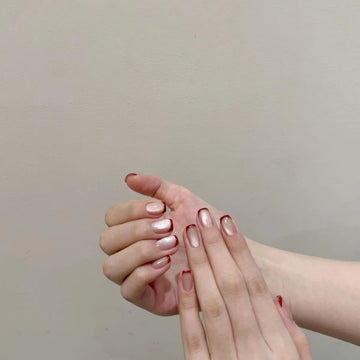 10 Winter Cat Eye Nails | Short False Nail | Acrylic Press On Nails | Artificial Wearable