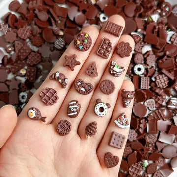 Chocolate nails | Simulated Chocolate Dessert Series Nail Charms | Cartoon DIY Hairpin Nails